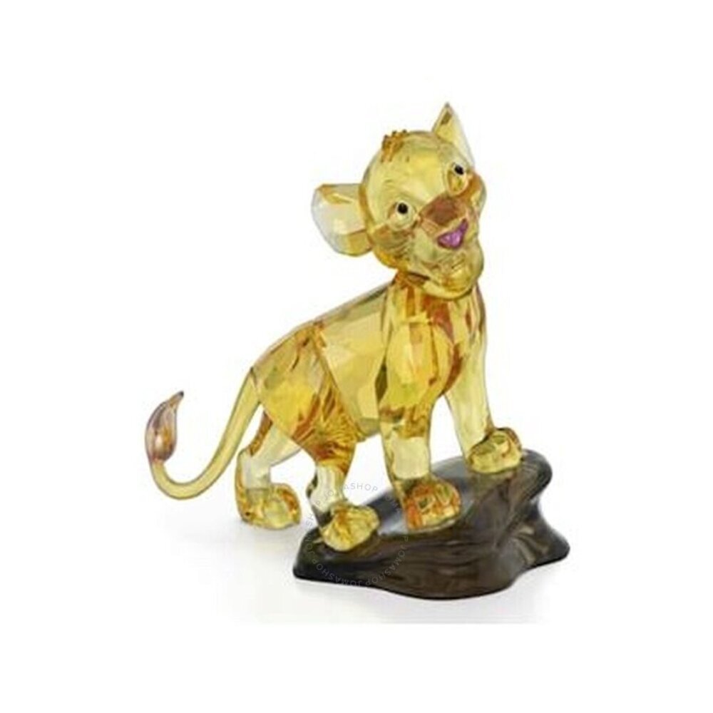 Swarovski Crystal The Lion King Simba Figurine Decoration Gold Tone #5681811 NIB
